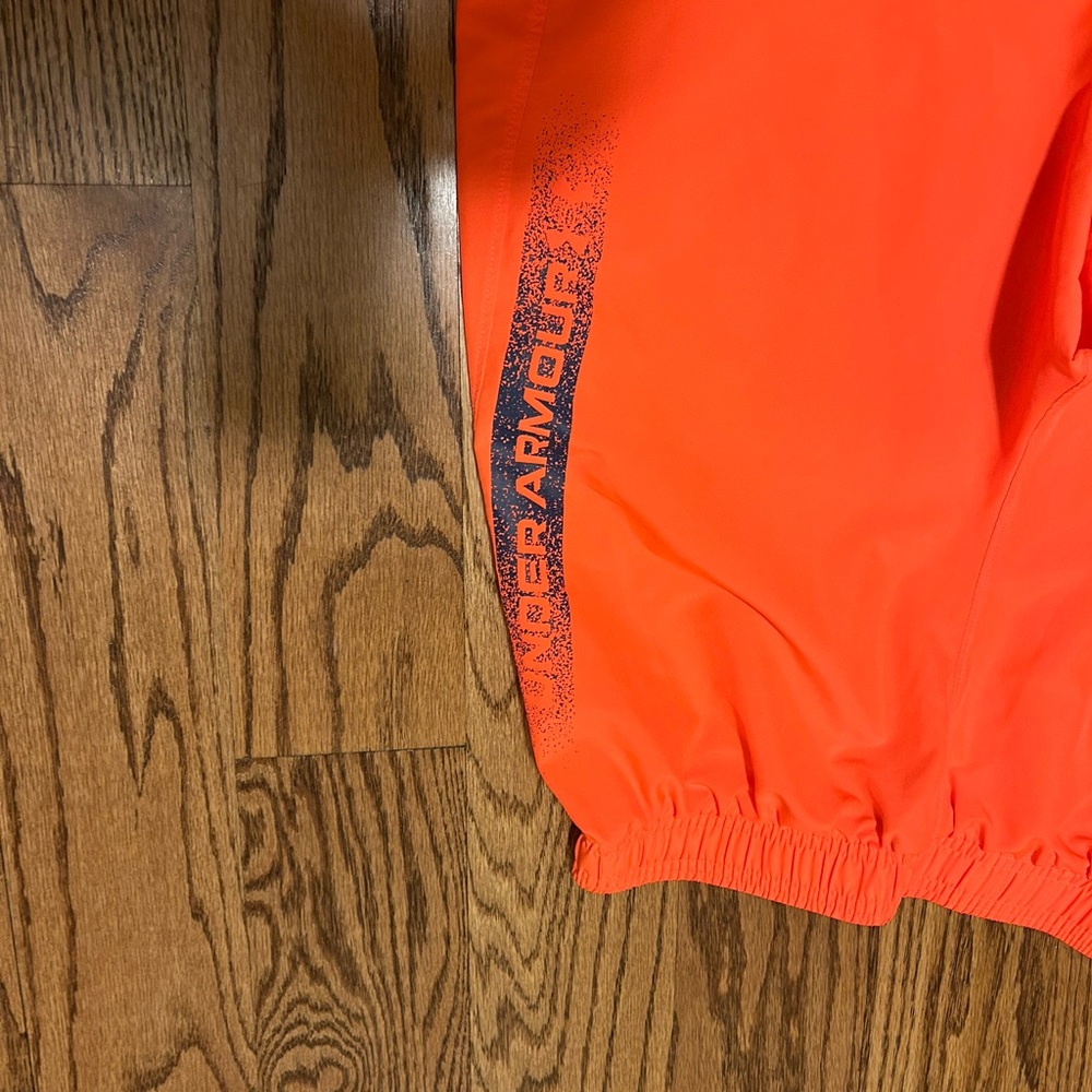 Under Armour Orange Athletic Shorts with Elastic Waistband - Picture 3 of 5